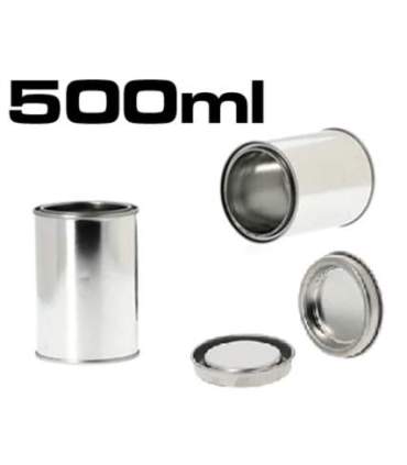 Pots métalliques pour peinture avec couvercle de 500ml