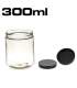 Pots plastiques de 300ml avec couvercle