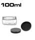 Pots plastiques de 100ml avec couvercle