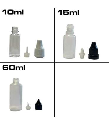 Mini bouteille e-dropper 10ml-15ml-60ml