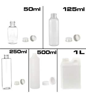Flacons et bidons plastiques de 50ml à 1 Litre