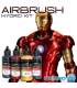 Peinture IRONMAN rouge et or - kit complet de peinture pour aérographe