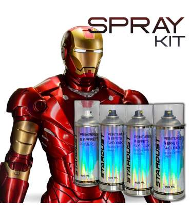 Kit de peinture pour peindre IRON MAN en Rouge et Or – Aérosol ou aérographe