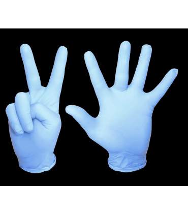 Gants en nitrile jetable bleu (Boite de 100 )