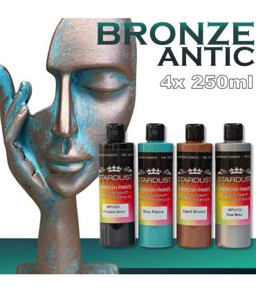 Peinture bronze avec effet patiné -  kit complet acrylique