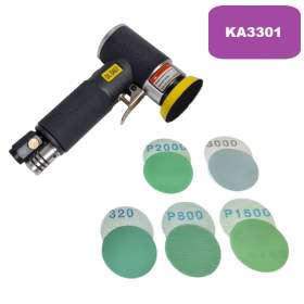 Mini ponçeuse pneumatique orbitale 50 mm avec mini disques abrasifs