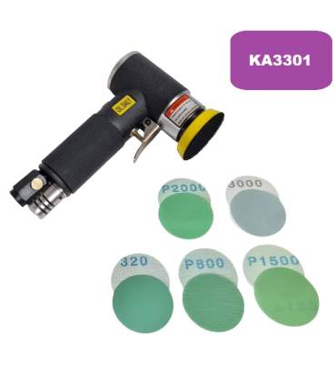 Mini ponçeuse pneumatique orbitale 50 mm avec mini disques abrasifs