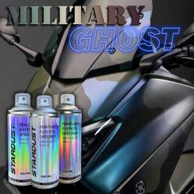 peinture aérosol scooter effet MILITARY GHOST – aspect nacré mat
