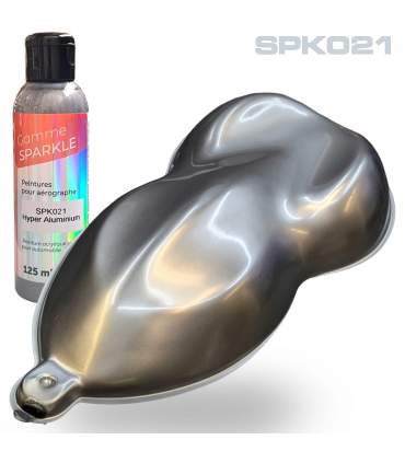 Peinture pour aérographe Métallisée 9 couleurs 125ml - formule solvantée ultrafine