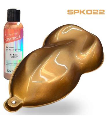 Peinture pour aérographe Métallisée 9 couleurs 125ml - formule solvantée ultrafine