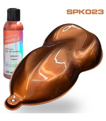 Peinture pour aérographe Métallisée 9 couleurs 125ml - formule solvantée ultrafine
