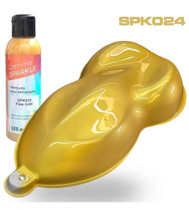 Peinture pour aérographe Métallisée 9 couleurs 125ml - formule solvantée ultrafine