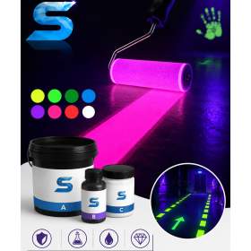 Peinture epoxy effet fluorescent invisible pour sol & mur