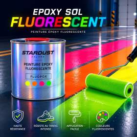Peinture époxy fluorescente FL2329 pour sols intérieurs | Stardust Colors