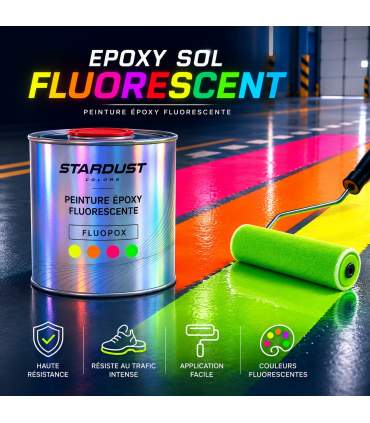Peinture époxy fluorescente FL2329 pour sols intérieurs | Stardust Colors
