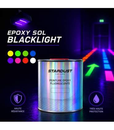 Peinture epoxy effet fluorescent invisible pour sol & mur