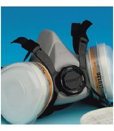 Masque jetable à double cartouche de Gerson A1 B1 P2 (taille L) 