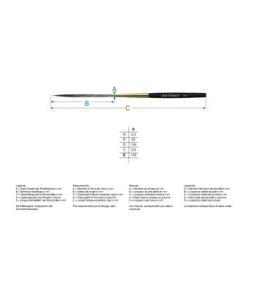 PINCEAU POUR PINSTRIPING -SHORT STROKE-