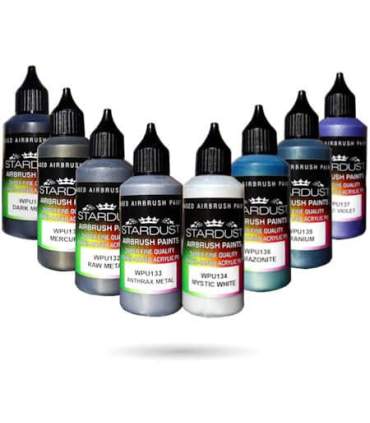 Série Métallisées Nacrées – 35 peintures Acryliques-PU pour aérographe