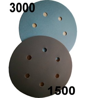 5 Disques de ponçage velcro grain 1500 ou 3000