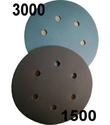 Disques de ponçage 150mm velcro grain 1500 ou 3000