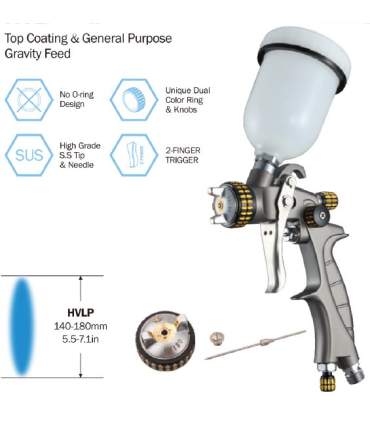 Mini pistolet SAT HVLP Premium Gold 0.8mm