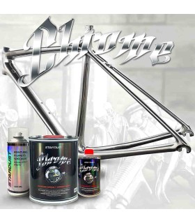 Peinture effet chrome pour vélo – kit complet couleur au choix