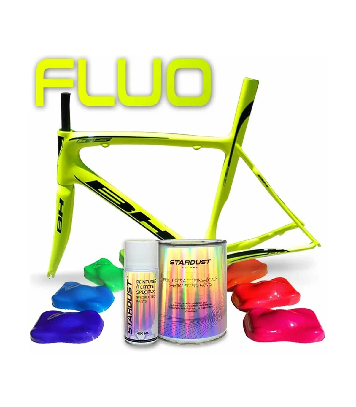 Peinture Vélo fluo –14 couleurs au choix