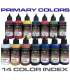 14 Couleurs primaires Color Index pour aérographe