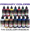 14 Couleurs primaires Color Index pour aérographe