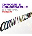 filet adhésif de striping chrome et holographique rouleau de 2mm x 20 m