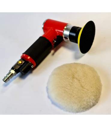 Mini polisseuse pneumatique 75 mm avec plateau et mousses