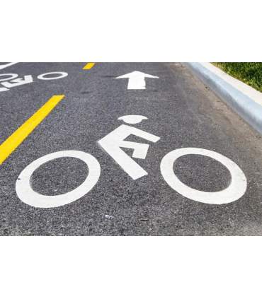 Peinture de signalisation routière blanche ou colorée