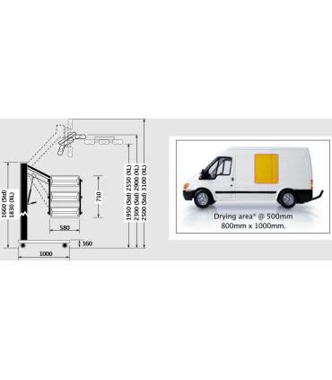 Lampe infra rouge carrosserie mobile 3000W – avec bras mobile et commande