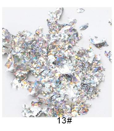 Feuilles métallisées en flocon – 10 couleurs x 5 grammes