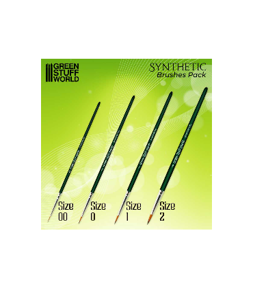 Pinceau synthétique pour peinture modélisme et impression 3D gamme GREEN SERIES