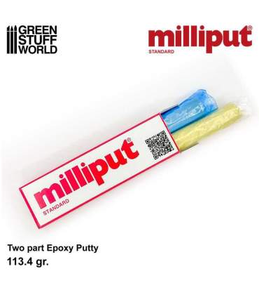 Pâte époxy Milliput pour modélisme, jaune-gris ou noir