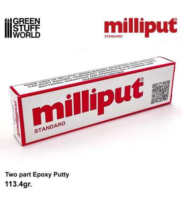 Pâte époxy Milliput pour modélisme, jaune-gris ou noir