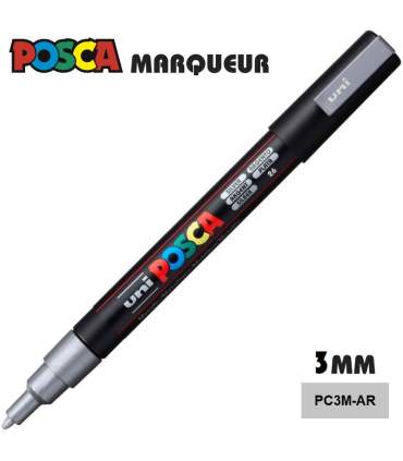 POSCA marqueur pointe fine PC3M – 4 couleurs pour la peinture casque moto