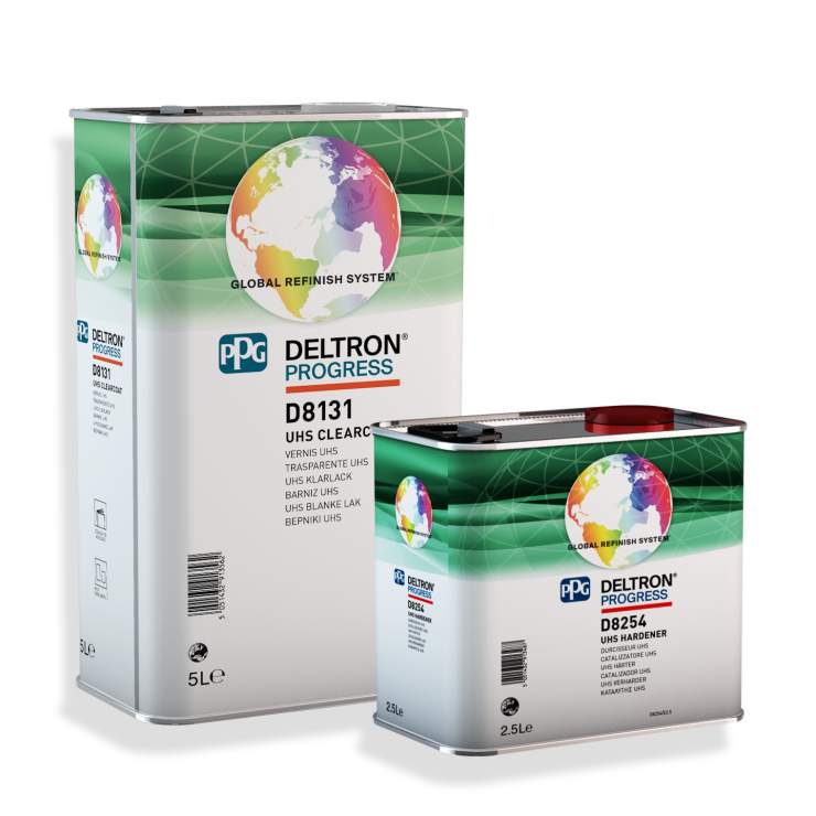 Kit Vernis Transparent PPG D 8131 UHS + Durcisseur D 8254 - 7,5 Litres - Pour Carrosserie