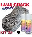 Peinture à effet craquelé en kit de 2 aérosols 400ml LavaCrack