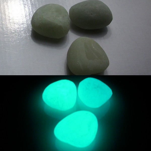 24 Galets lumineux fluorescents météorites - pions qui éclairent