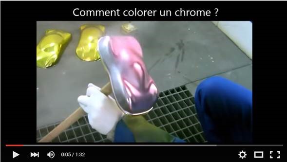 réaliser un chrome coloré