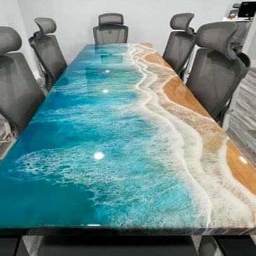 Effet mer et vague avec résine époxy : tutoriel et démo