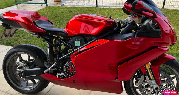 Tuto peinture pour carrosserie moto Ducati SBK Candy rouge transparente