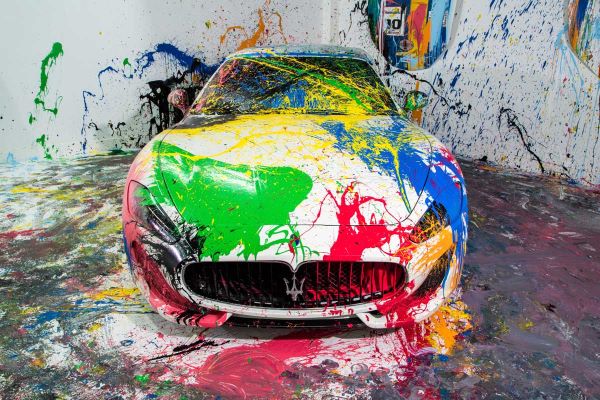 peinture éclabousse Maserati