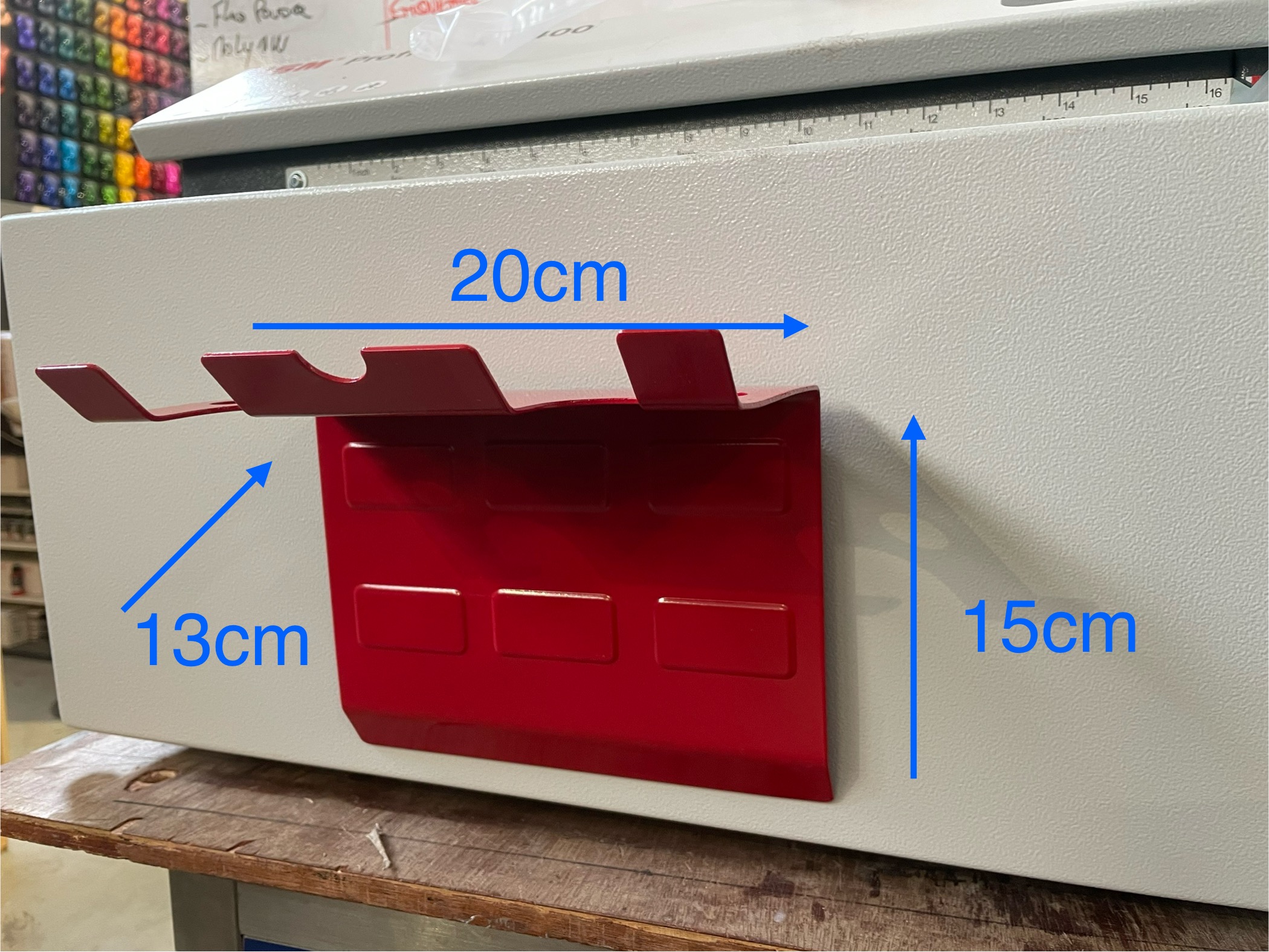 support metallique magnetique pour 2 pistolets carrosserie