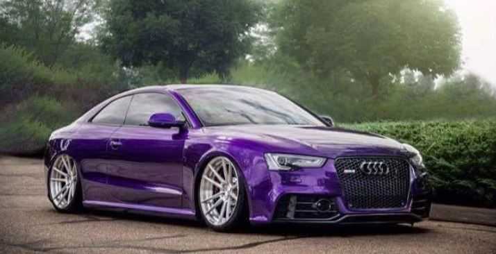 réalisation Stardust sur Audi RS5 peinture violet candy