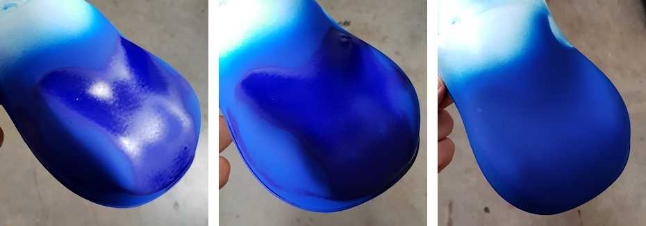 Séchage de la peinture bleu outremer acrylique